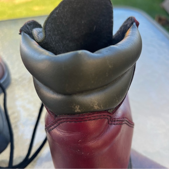 Martino Red Leather Lace Up Hiking Boots - Picture 15 of 16